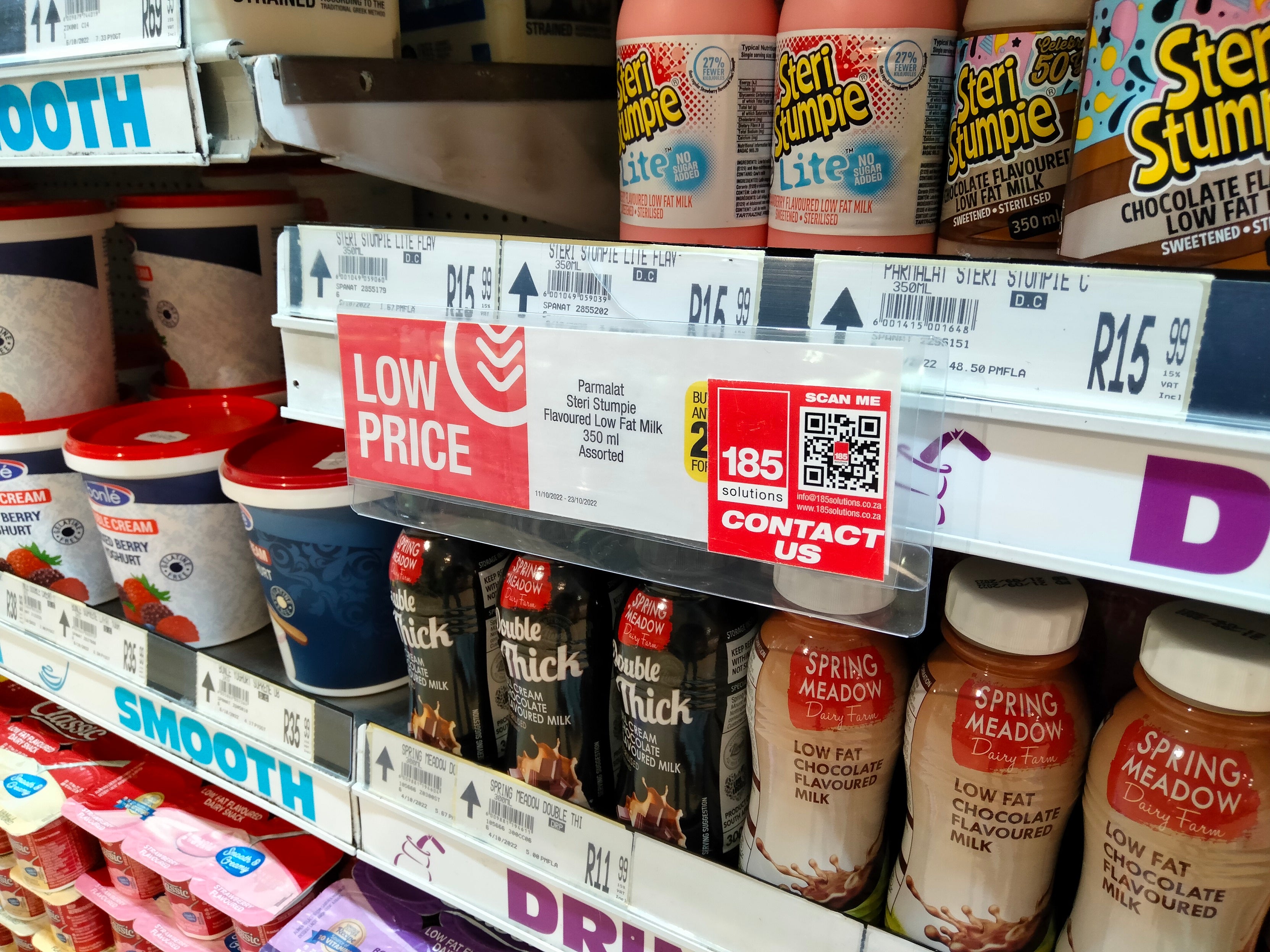 SPAR shelf talker case with clip